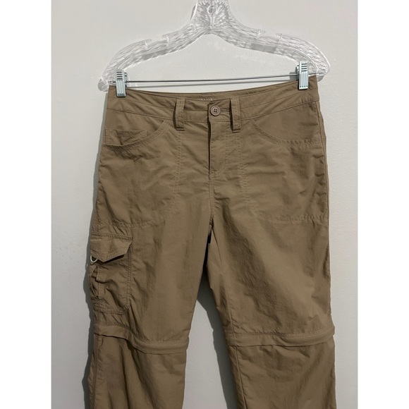 Mountain Hardwear Pants Women’s 6 Tan Mirada Convertible Hiking Outdoor Travel - Picture 4 of 14